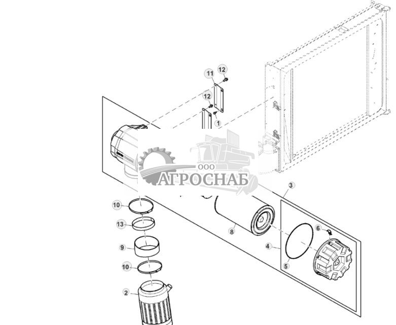 Система воздухозабора, фильтр и предварительный очиститель - ST827929 1098.jpg